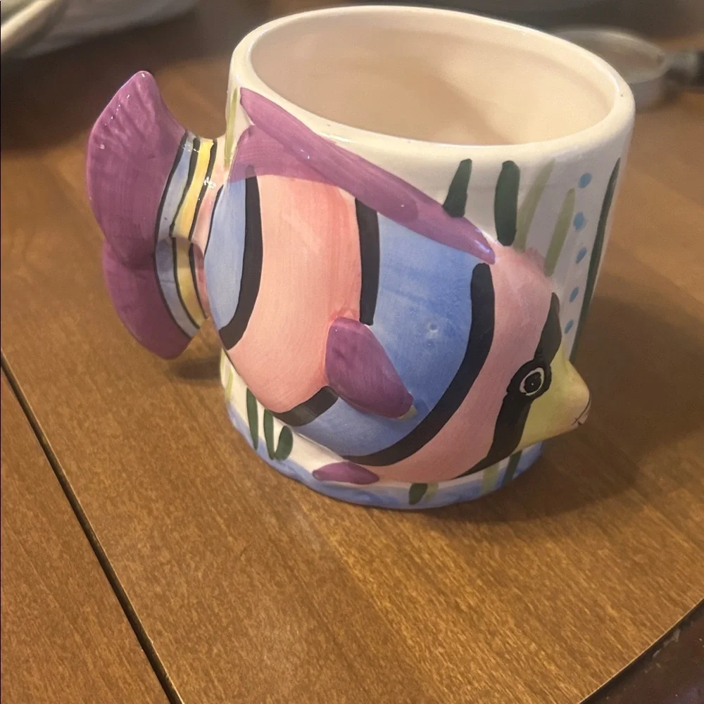 Colorful Fish-Themed Ceramic Mug